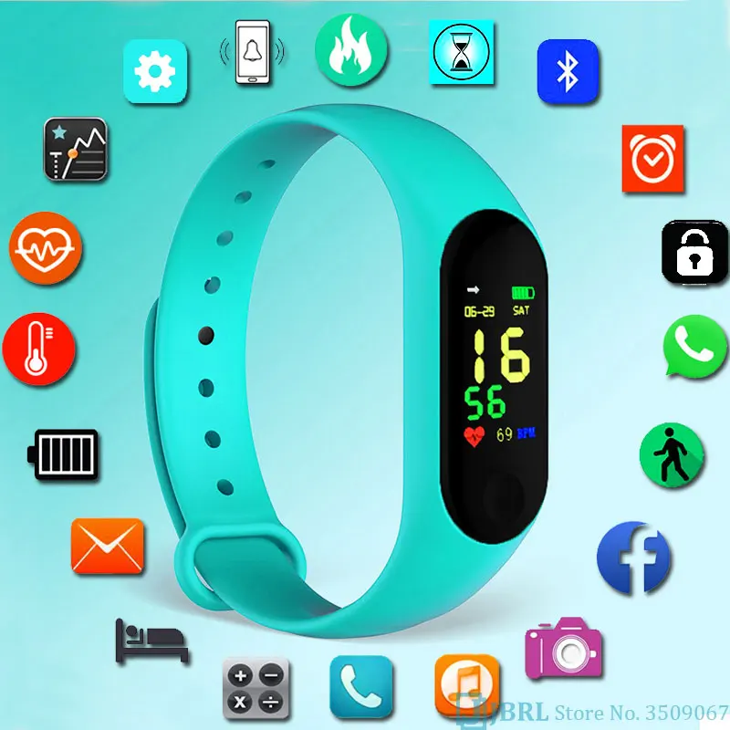 Спортивный Браслет умные часы для детей детские девочек и мальчиков