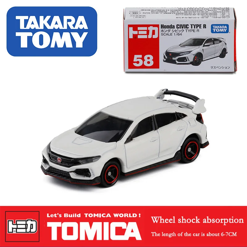 

Tomy Tomica 1/64 Simulation No. 58 Honda Civic Type Alloy Car Model Metal Cast Toy Cars Diecast Model Kit for Boys Boxed 101895