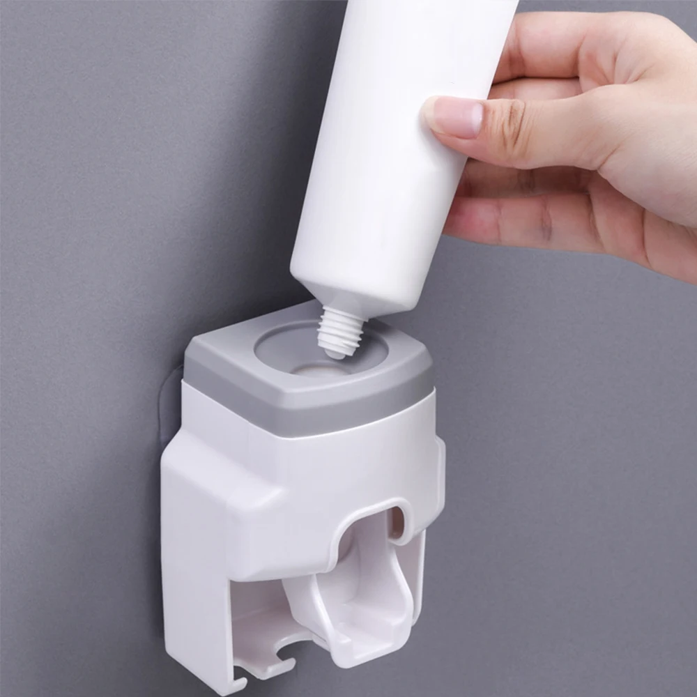 Automatic Toothpaste Dispenser Set with Wall Mounted Kids Hands Free Squeezer for bathroom | Дом и сад
