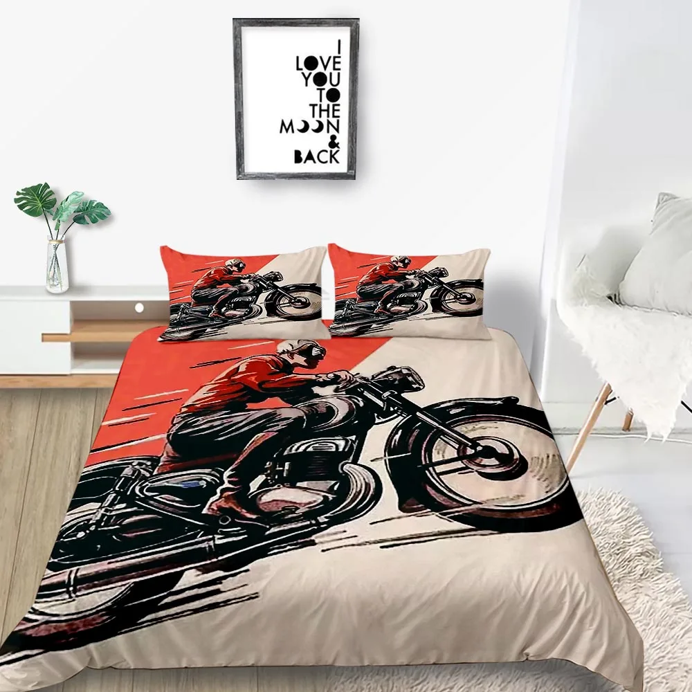 Комплект постельного белья для мотоциклистов Модный высококачественный с
