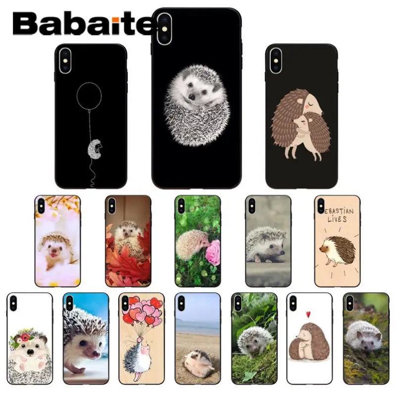 Для iphone 11pro max Мягкий силиконовый чехол бумажник милый с милым ежиком для телефона