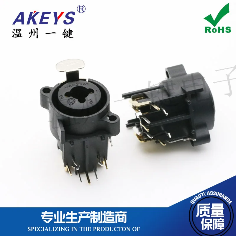 

CK-11W Female seat Audio combination socket Socket 8 feet Audio amplifier Connector XJ-006