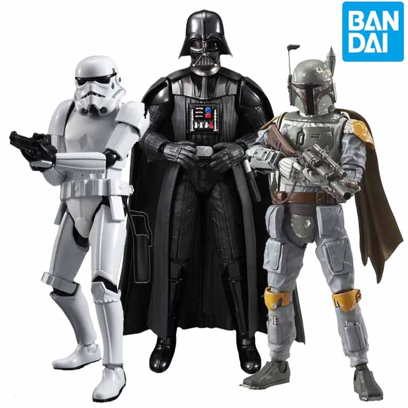 

Bandai Звездные войны 1/12 модельные наборы из мандалориана Боба Фетта Дарта Вейдера генерала гривуса штурмовика экшн-фигурки Детские игрушки