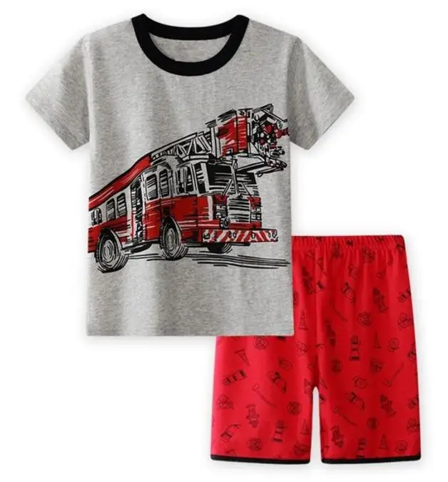 

Новинка, детский пижамный комплект, летняя детская одежда для сна с коротким рукавом, пижама с героями мультфильмов для мальчиков, одежда дл...