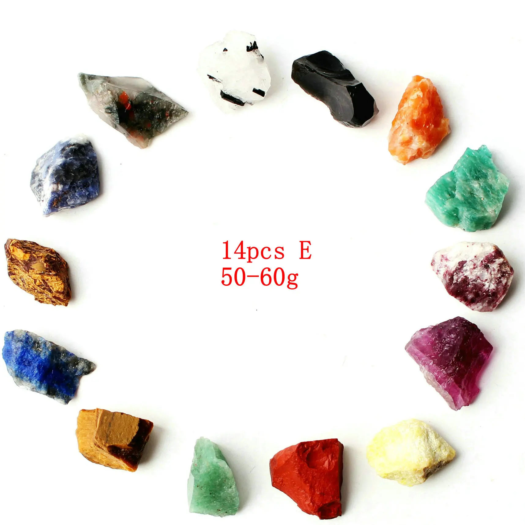 7 шт. или более разноцветных необработанных камней натуральные кристаллы