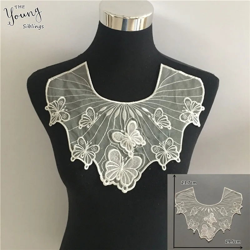 Высокое качество кружевной ткани вышивка аппликация шитье ABS жемчуг воротник