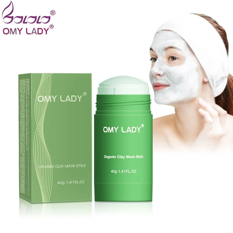 

OMY LADY Green Tea Remove Blackhead Clay Mask Pimple Acne Treatment Clean Shrink Pores Oil Control Whitening Mask Skin Care