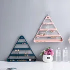 Настенный Ювелирный органайзер для сережек, настенная полка для хранения сережек, полка для ожерелий, подставка для украшений, держатель для стойки с бесплатным крючком