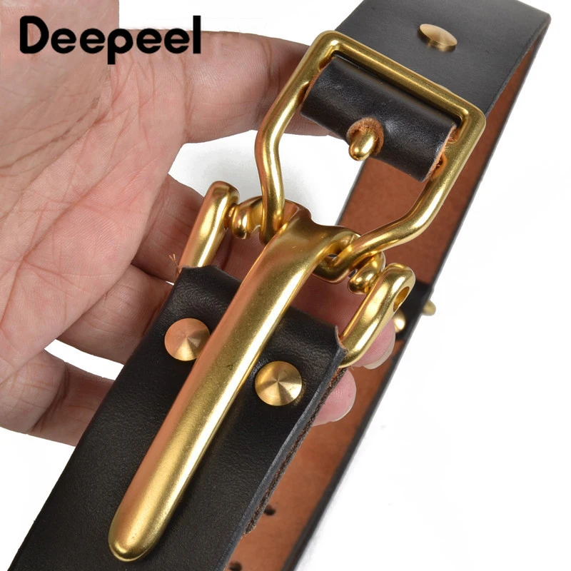 Deepeel1 комплект = 4 шт. цельная латунная пряжка для ремня пряжки кавалерии сумок