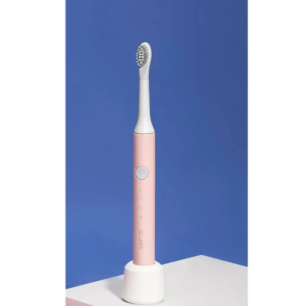 Pink Xiaomi So White звуковая электрическая зубная щетка IPX7 с водонепроницаемым датчиком зарядки, портативная щетка Du Pont, долгая работа в режиме ожидания, 50 г - Цвет: Pink