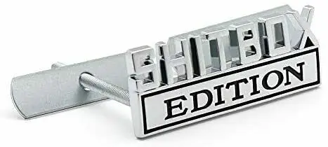 

1Pcs Grille SHITBOX EDITION emblem 3D Fender Badge Decal Car Truck(Chrome/Black)