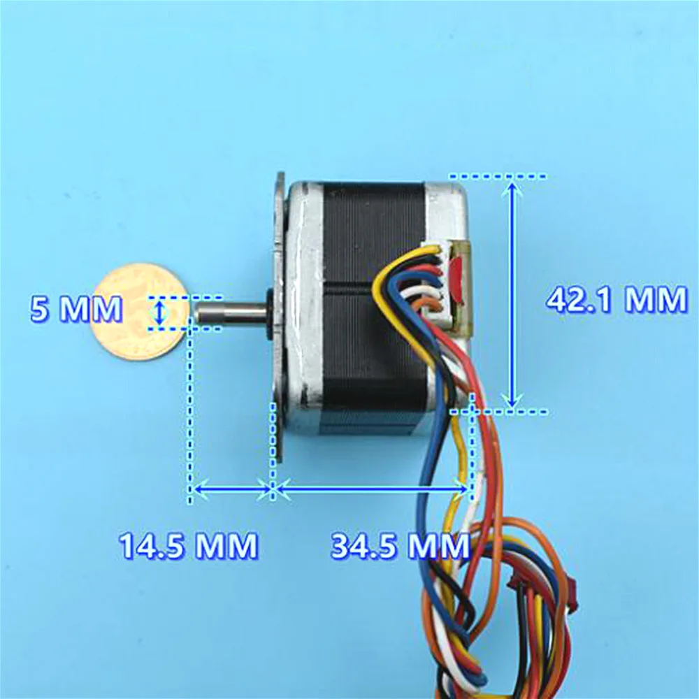 Японский шаговый двигатель minбела 42 мм 2 фазы 6 проводов двойной шарикоподшипник 1