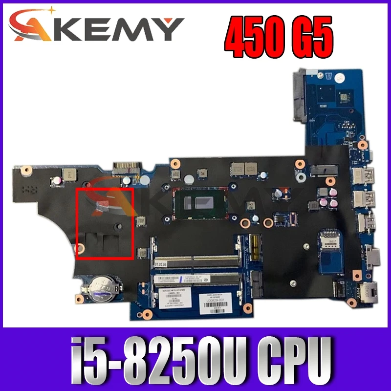 

For HP For Probook 450 G5 laptop motherboard DA0X8CMB6E0 L00828-601 L00828-001 motherboard i5-8250U cpu 100% TEST OK!