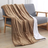 sherpa blanket solid warm flannel winter blanket 130x160cm for bed sofa coral fleece bedspread blankets sherpa travel car qulit