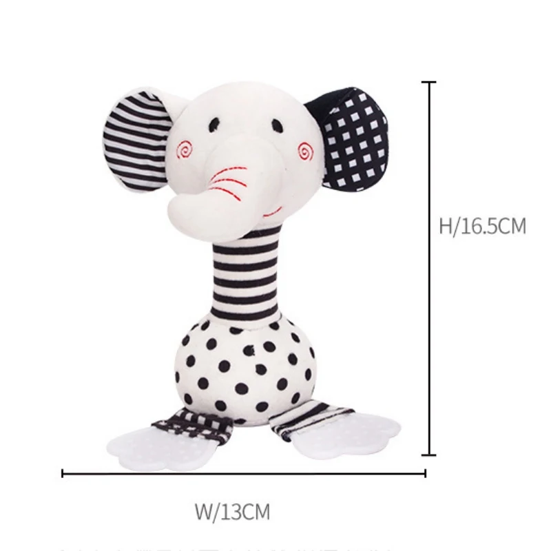 

Baby Toy Cartoon Animal Stuffed Hanging Rattle Toys Bed Crib Travel Stroller Soft Plush Toys Wind Chimes