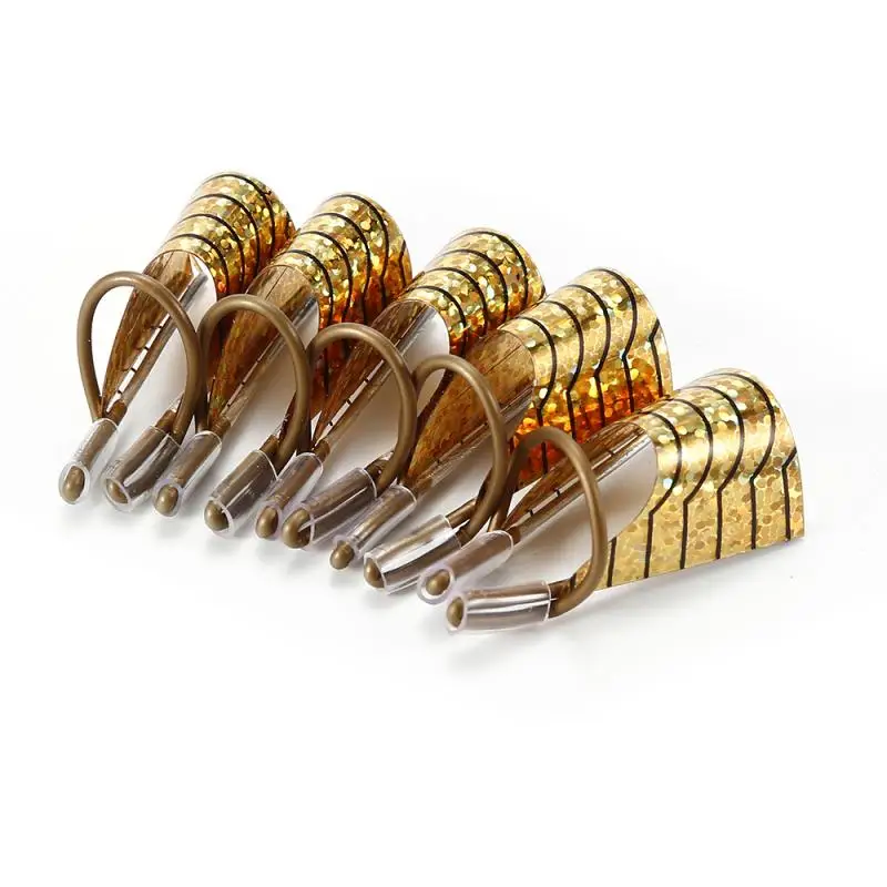 2 цвета случайный гвоздь алюминиевый кронштейн для дизайна ногтей C изогнутые