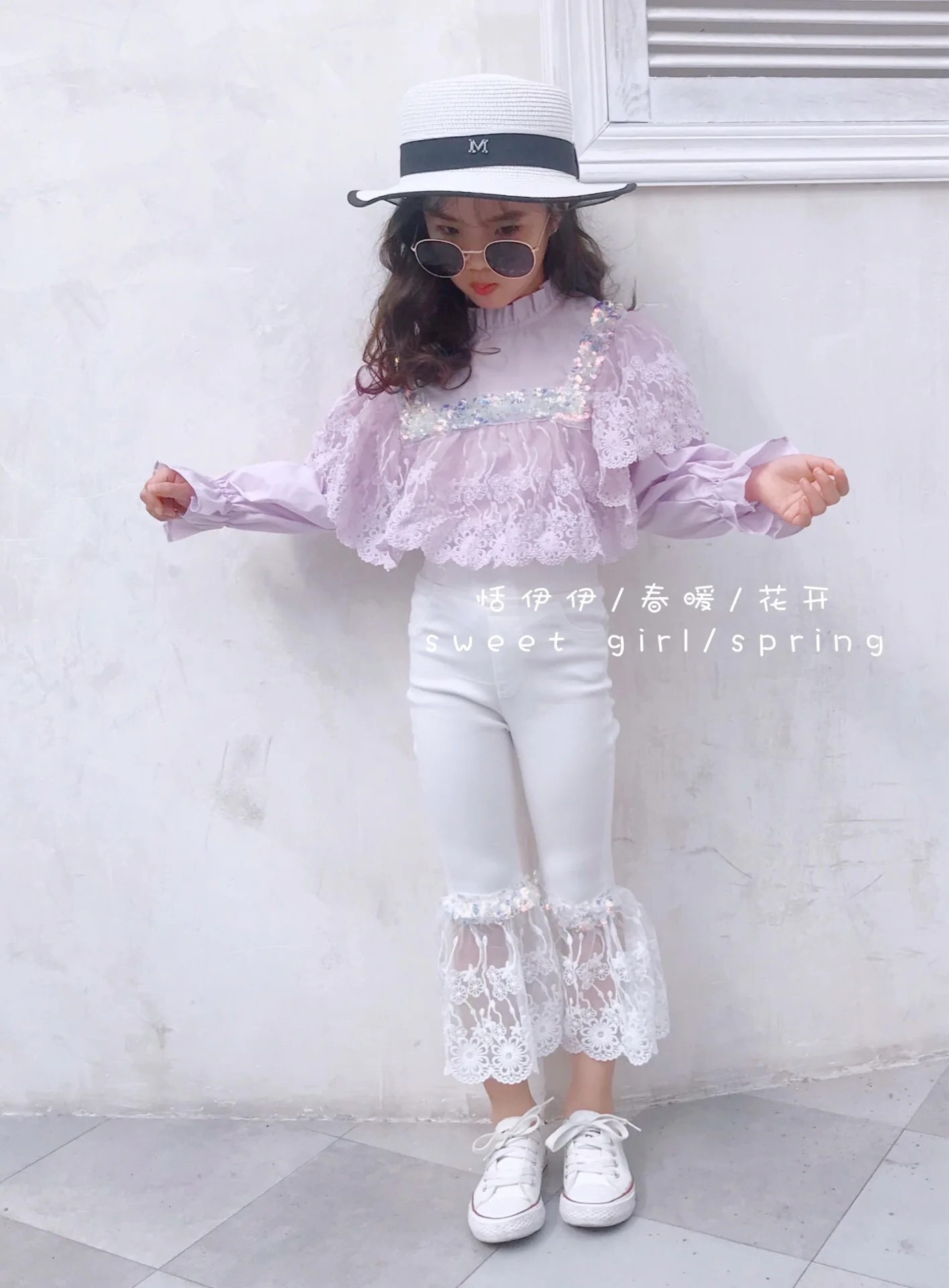 Новинка весны 2020 кружевной топ с бисером для девочек | Мать и ребенок