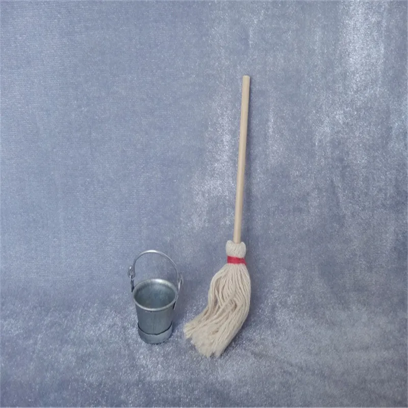 

1/12 миниатюрный набор ведер для швабры для кукольного домика, модель, игрушка ручной работы