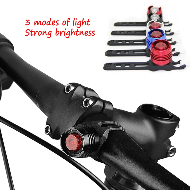 

Водонепроницаемый светодиодный велосипедный фонарь, 3 режима, красный свет на задний велосипедный шлем, предупреПредупреждение Лампа безо...