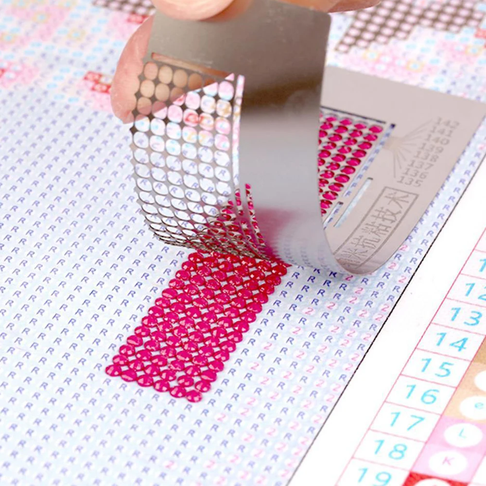 

Stainless Steel Diamond Painting Ruler Low Viscosity Fix Tools Diamond Embroidery Adjustment Corrector Crafts Assist Accessories