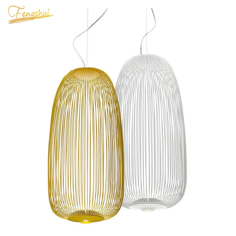 

Rural Creative Little Bird Cage LED Pendant Lamp Lighting Fixtures Modern Pendant Lights Restaurant Kitchen Decor Hanging Lamps