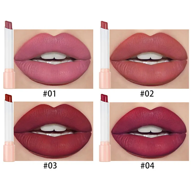 4 шт./компл. Lipsick бриллиантовый матовый бархатный Гладкий стойкий карандаш для губ