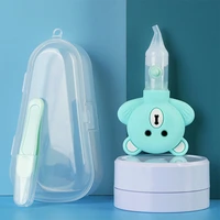 baby nasal aspirator new silicone pump type anti backflow nasal aspirator cartoon bear nasal aspirator safety and health