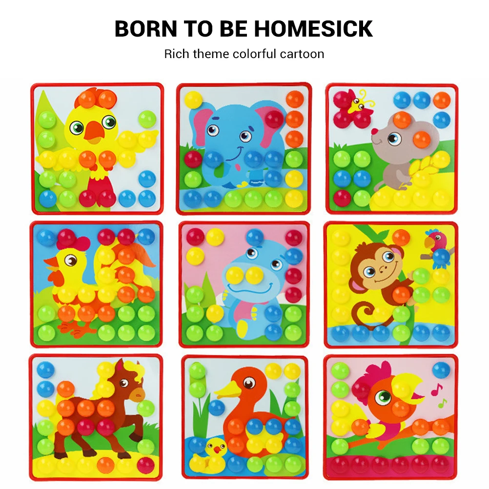 1 набор пуговиц мозаичных игрушек детский цветной Развивающий пазл обучающая