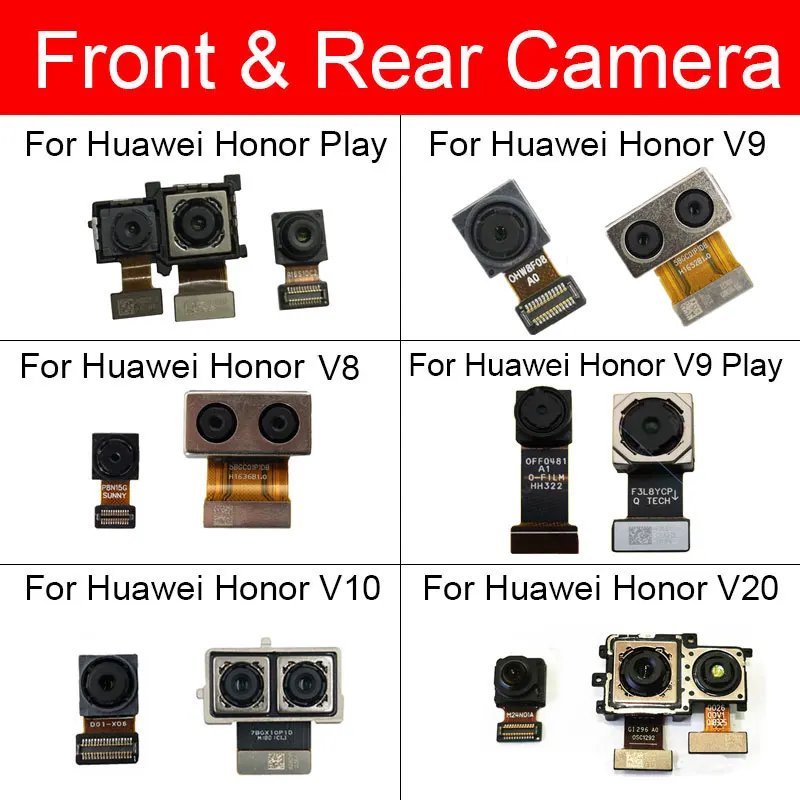 Основная задняя камера для Huawei Honor V20 V10 V9 V8 большая фронтальная маленький гибкий