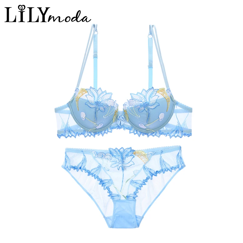 LILIMODA женский пикантный удобный тонкий хлопковый бюстгальтер комплект нижнего