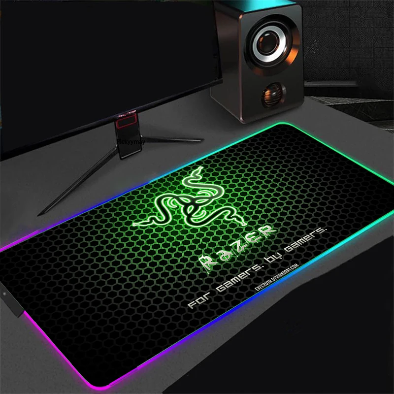 

Game Mouse Pad RAZER RGB Keyboard Computer Carpet Desk Pads Gaming Mat Accessories Gamer PC Gaming Mats LED Backlight