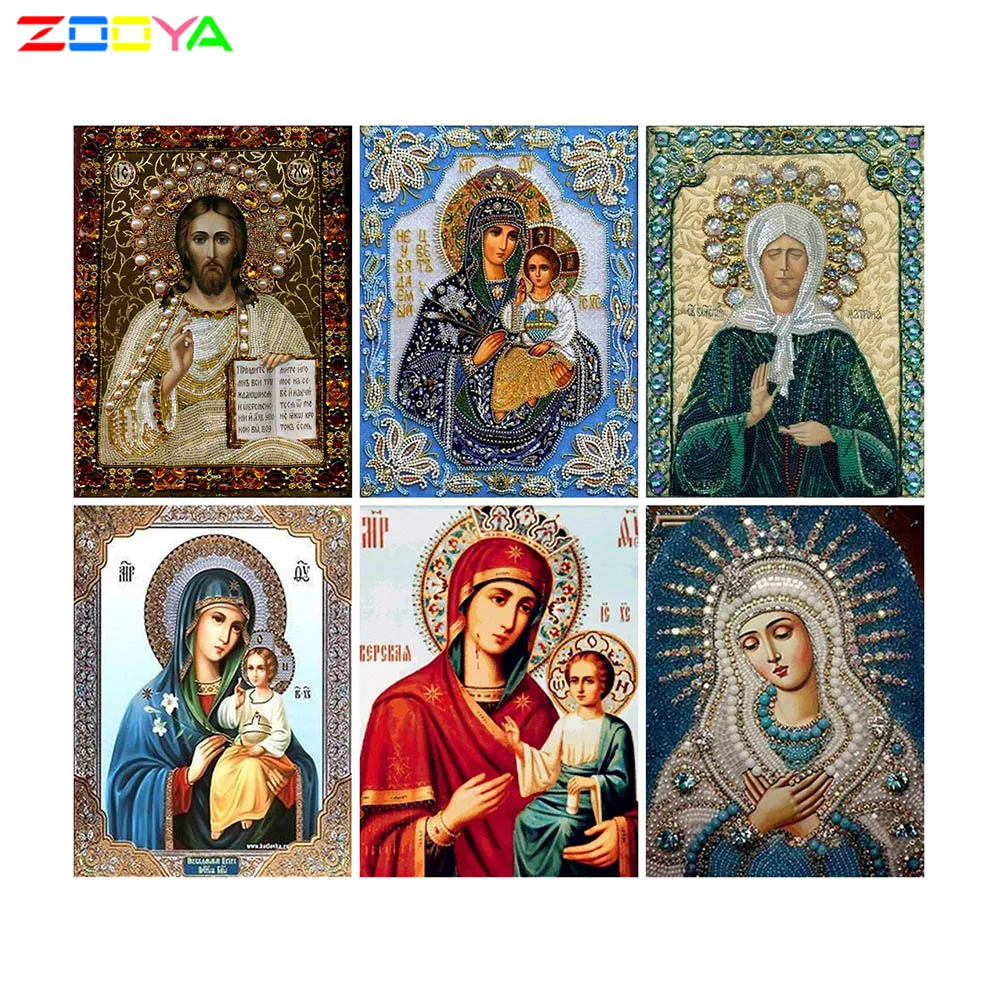 ZOOYA DIY 5D алмазная вышивка значки полная квадратная Алмазная религиозная