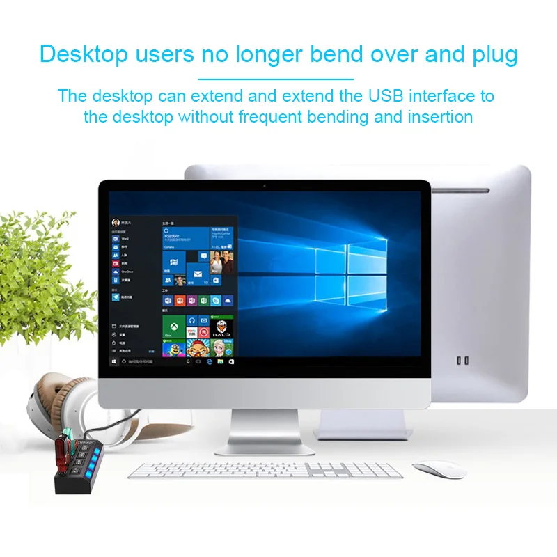 

Basix USB Hub 2.0 Multi USB Port 4/7 Hub USB High Speed Hab With on/off Switch USB Splitter For PC Computer Accessories