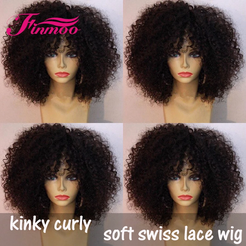 Афро кудрявый парик 13X6 фронта шнурка человеческих волос парики для черных женщин
