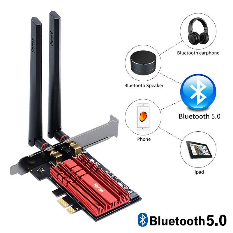 Беспроводная карта Fenvi 3000 Мбит/с Wi-Fi 6 Intel AX200 двухдиапазонный адаптер Bluetooth 5 1 PCIE