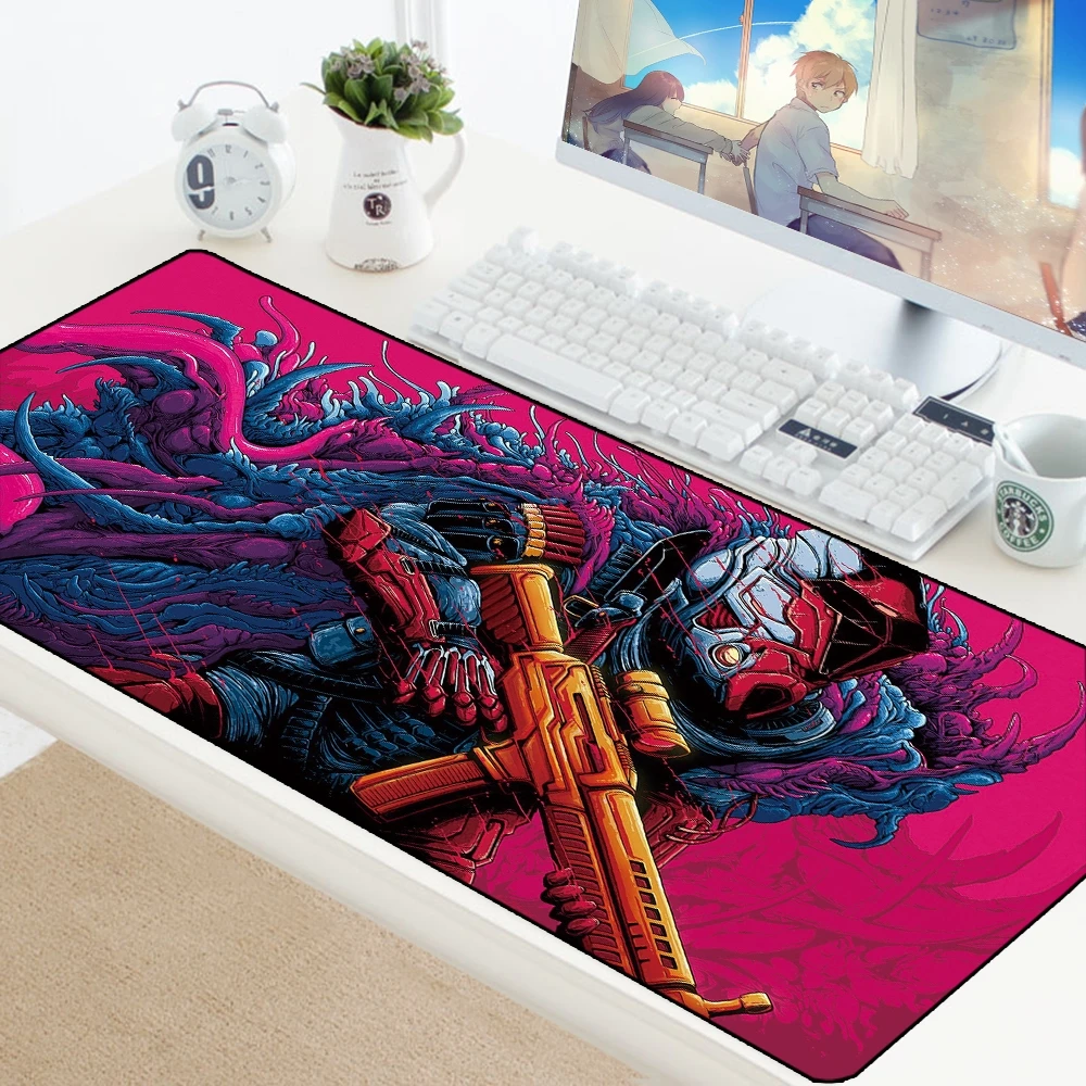 Коврик для мыши игровой большой размер CS GO Hyper Beast Gamer XL XXL компьютерный коврик Csgo