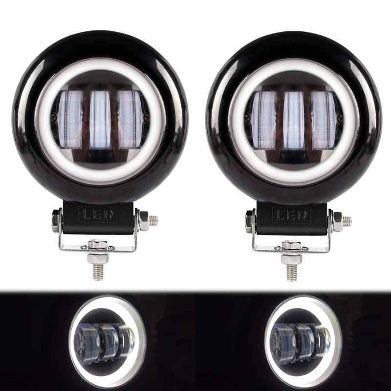 

2Pcs 6D Lens Round LED Work Light Headlight for Car ATV SUV UTV Trucks Offroad Motorcycle Driving Lights