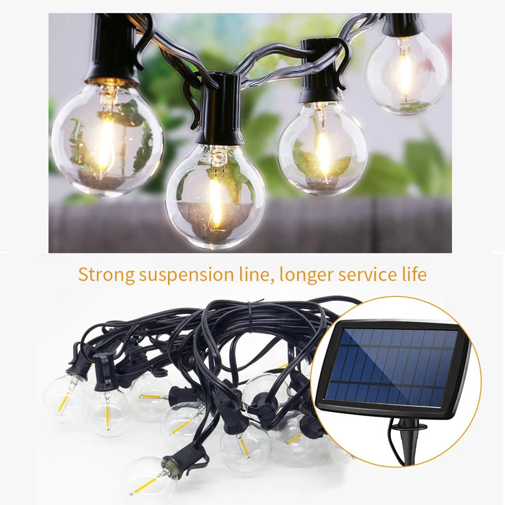 

Bulbs Solar LED Light Outdoor Garden String Lights Landscape Garland Light Christmas Holiday Decoration Light