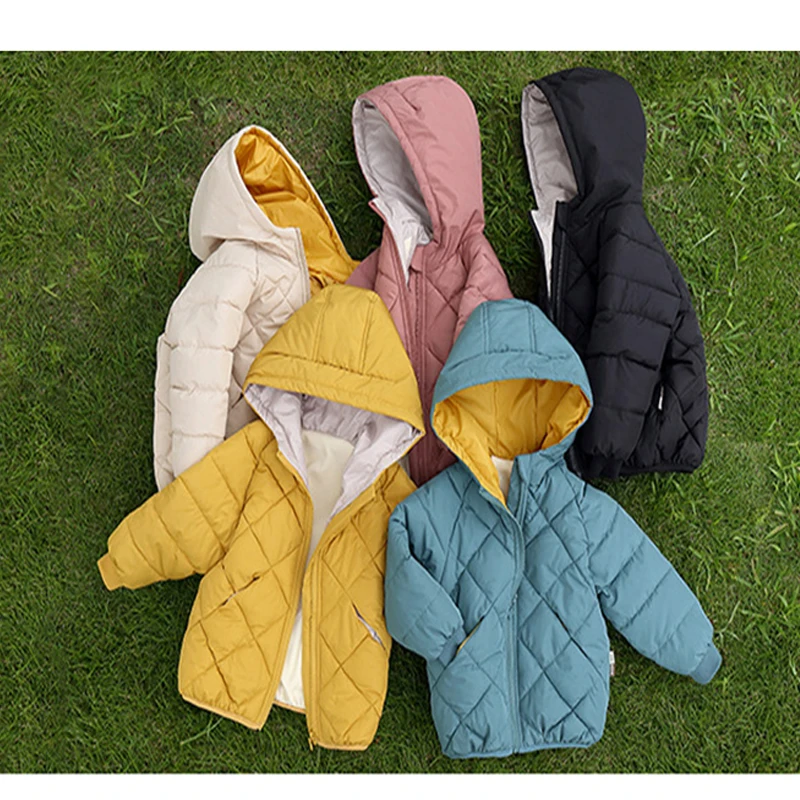 Осенне зимняя новая стильная детская куртка пуховик детское однотонное