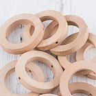Прорезыватель для зубов Размером 25*8 мм, деревянные кольца для рукоделия, Маленькая деревянная детская игрушка, неокрашенное кольцо ручной работы из 5 предметов