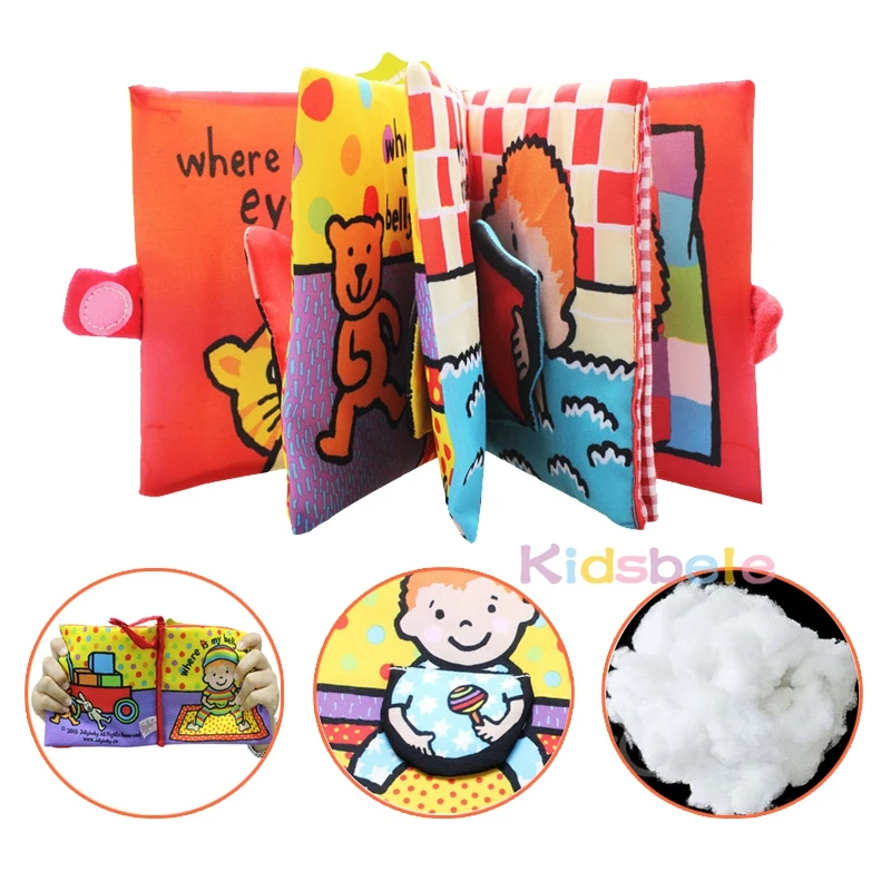 

Baby Book Rattle Toy Hide And Seek Play Book Kids Toy Early Learning Educational Soft Crib Hanging Baby Toys 0-12 Months^