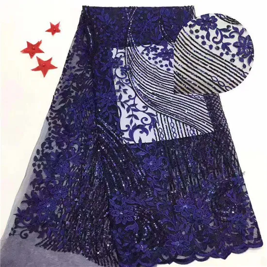 Мягкая последняя вышитая 3d кружевная ткань с блестками африканская бусины