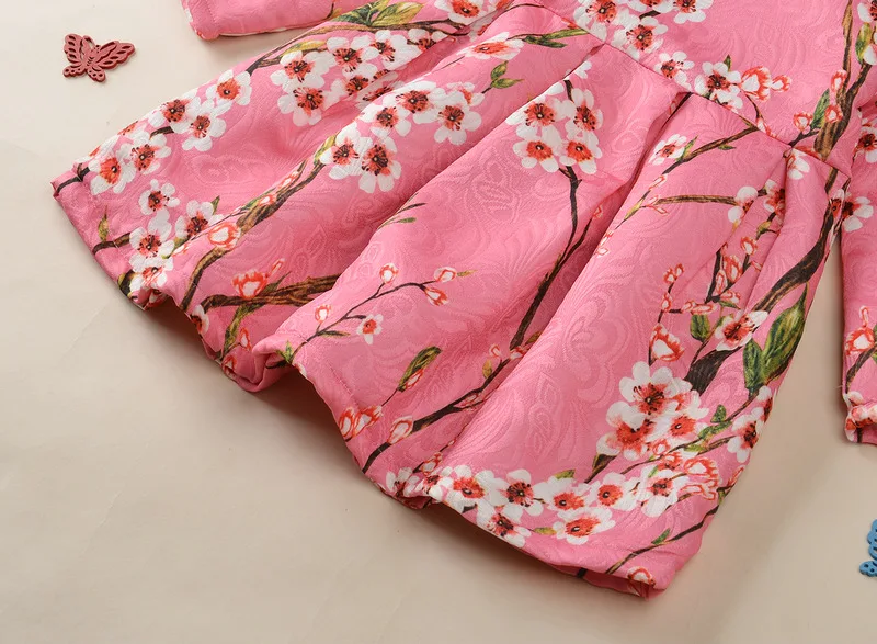 Модные дизайнерские осенние платья для девочек 2019 китайский Винтажный стиль