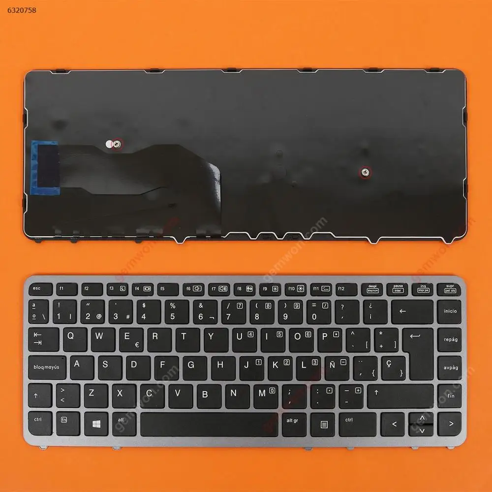 SP испанская новая сменная Клавиатура для ноутбука HP EliteBook 840 G1 G2 850 740 серая рамка