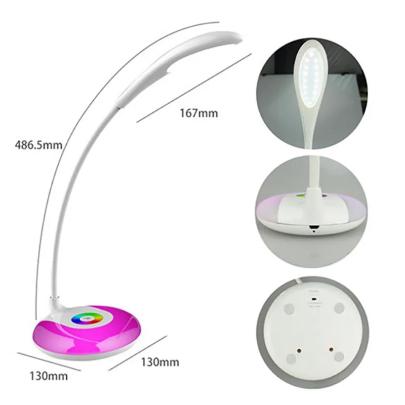 Высокое качество Настольный светильник USB Перезаряжаемые Настольная лампа 3