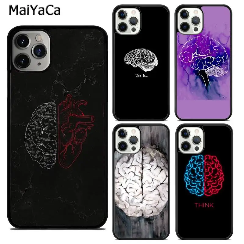 MaiYaCa Анатомический чехол для телефона с изображением мозга для iPhone 5 SE 2020 6 6s 7 8 Plus X XR XS 11 12 13 14 Pro Max Samsung S21 S22 Shell On.