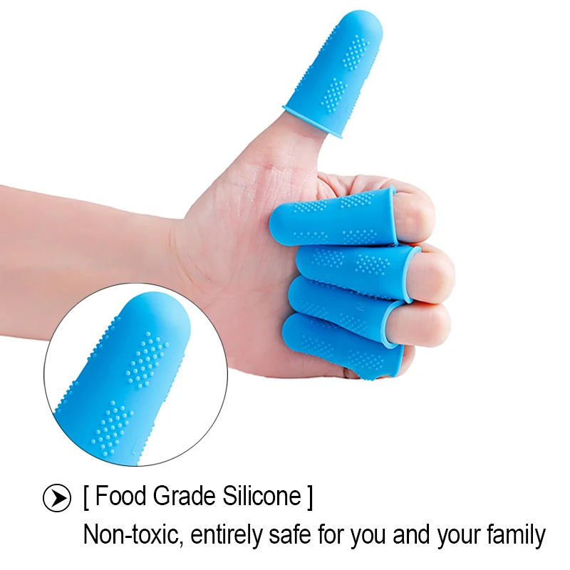 TEENRA 5Pcs Anti-cut Hot Glue Gun Finger Caps Silicone Protector Heat Resistant BBQ Gloves Anti-slip Cover | Дом и сад