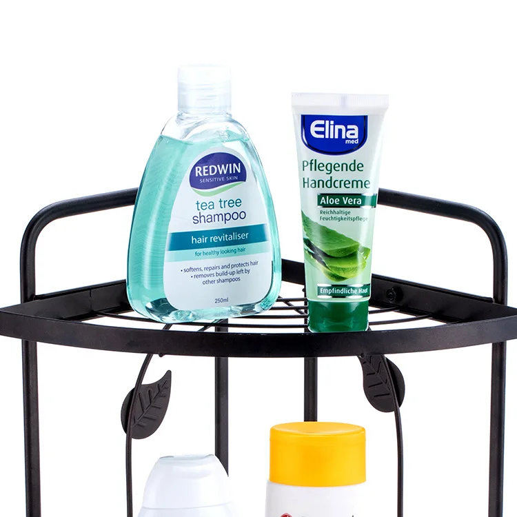 

Kitchen Iron Double-layer Corner Rack Household Seasoning Rack Multi-function Rack Bathroom Shampoo Storage Rack