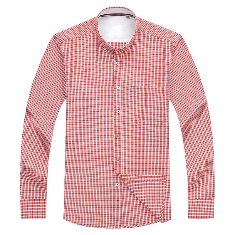 

6XL 7XL 8XL 9XL 10XL Large Size Plaid Long Sleeve Shirt 2021 Spring Brand Clothing Casual Youth Men's Loose Pocket Cotton Shirt