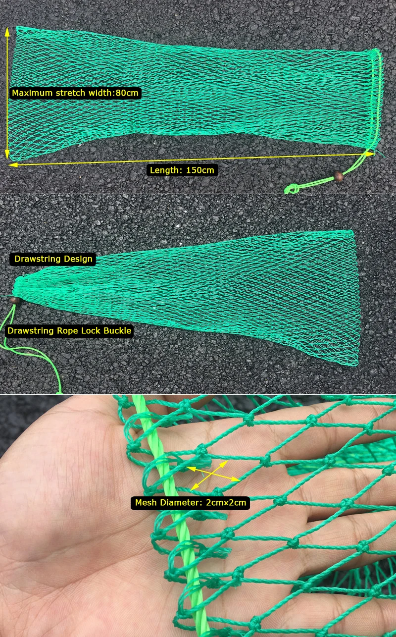 1 шт. маленькая Рыболовная Снасть 150 см сумка для рыбы уход посадочная рыболовная